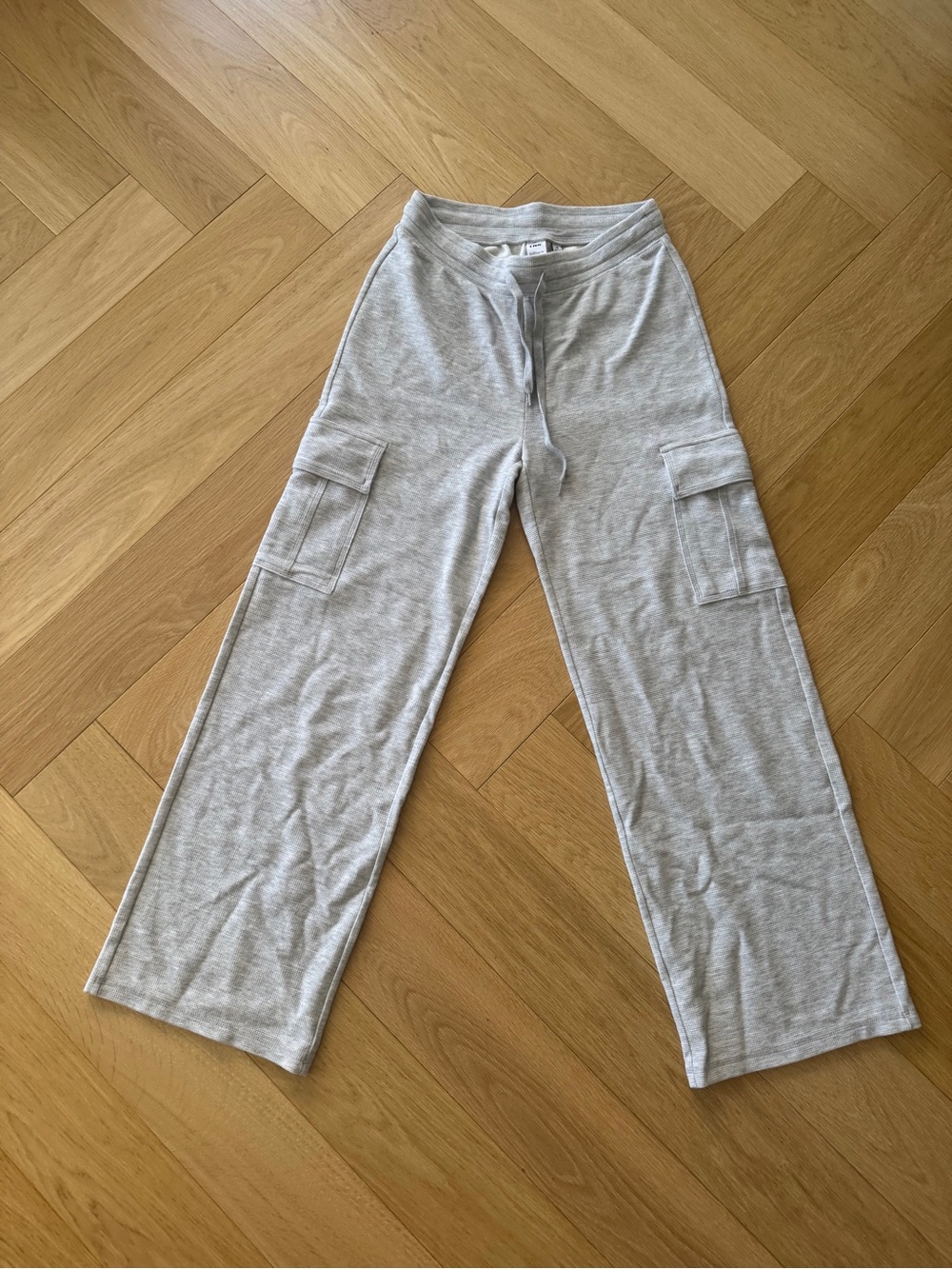 Aritzia Light Gray Cargo Track Pants